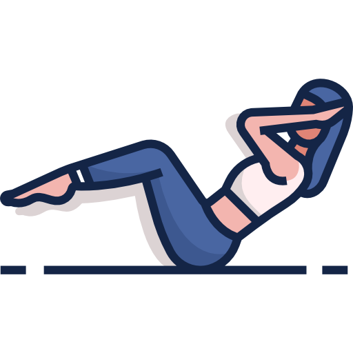 Woman working out doing sit-ups