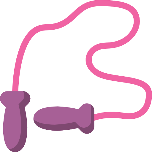 jump rope with purple cord