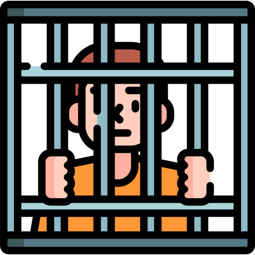 man behind bars