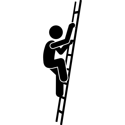 person climbing a ladder