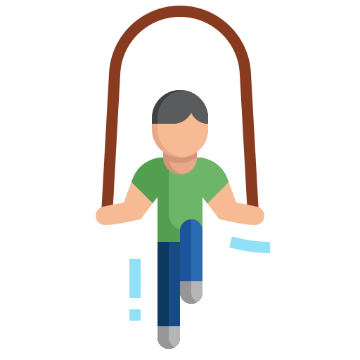 person jumping rope confidently