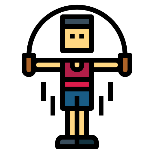 person sweating jumping rope