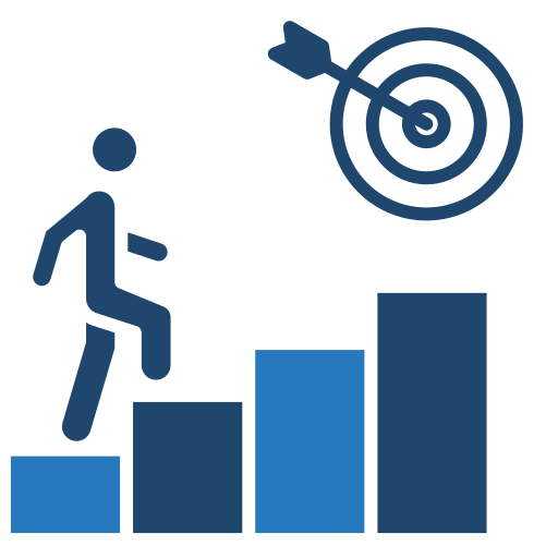 person reaching goal