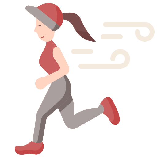 woman running sprint intervals